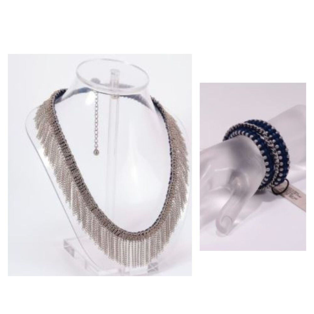 Nordstrom Treasure and Bond Bead Fringe Choker Necklace Bracelet NWT 89 49